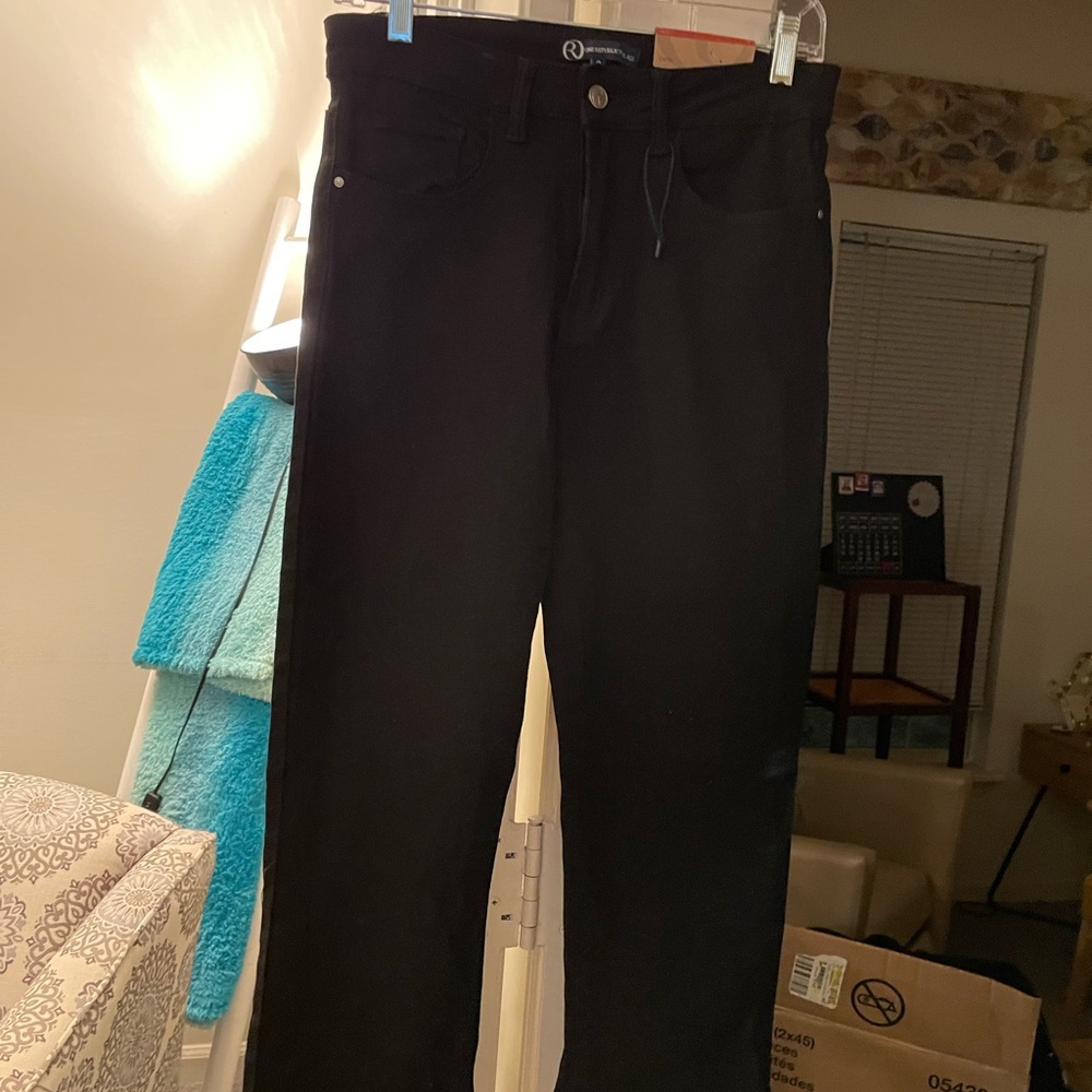 Classic Black Straight Leg Jeans